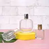 Botella de Vidrio Transparente para Perfumería Botella con Atomizador de Presión Botella Pequeña para Subenvasado Botella Pequeña de Muestra Portátil Botella con Atomizador de Tónico Cosmético Botella Vacía