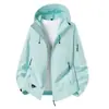 Nueva Chaqueta con Capucha de Color Sólido Simple para Primavera/Otoño, Transpirable, Duradera, Cortavientos, Impermeable, Chaqueta Versátil para Senderismo al Aire Libre para Hombre