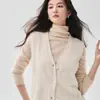 Chaleco de cachemira con cuello en V bordado y hebilla, top de punto sin mangas, moderno y elegante para usar en capas, perfecto como prenda exterior