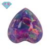 Anillo de ópalo sintético en forma de melocotón con gema Huagang, piedra desnuda de ópalo artificial en forma de corazón OP38