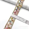 Novo estilo étnico bordado multicolorido fio de ouro renda acessórios franja retrô acessórios de vestuário Dai atacado