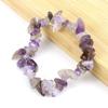 Cristal Natural Grava Colorida Irregular DIY Hecho a Mano Elástico Pulsera de Cuentas Cadena Simple para Mujer