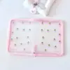 Bolsa de Armazenamento Transparente A6 de Sarja Portátil, Adesivos de Cartão Pequenos, Armazenamento de Material para Caderno, Doce Morandi