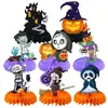 Decoración de mesa de panal de Halloween suministros de decoración para fiestas de cumpleaños tema de calabaza Decoración de escritorio de fantasma decoración de panal