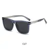 Óculos de Sol Retro de Alto Padrão Cruzados Europeus e Americanos Estilo Pseudo-Sem Maquiagem para Homens e Mulheres, Novos Óculos de Sol Polarizados com Proteção UV, Lentes Planas, Hastes Planas