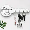 Nuevo colgador de llaves vintage transfronterizo en estilo bohemio, colgador de llaves de madera rústica para entrada