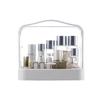 Caja de almacenamiento de cosméticos para dormitorio, escritorio, caja con acabado a prueba de polvo, tocador, productos para el cuidado de la piel, transparente con tapa, caja de cosméticos al por mayor