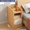 Mesa de Cabeceira Simples para Casa Apartamento Pequeno Armário de Armazenamento Quarto Prateleira de Cabeceira Armário Ultra-Estreito para Aluguel