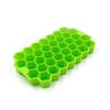 Bandeja de Hielo de Silicona Amazon Grado Alimenticio Fácil de Desmoldar 37 Cavidades Molde de Cubitos de Hielo Panal con Tapa Hielo Congelado Amarillo Rojo