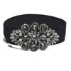 Cinturón ancho elástico con incrustaciones de diamantes de imitación para mujeres europeas y americanas transfronterizas, cinturón de cristal de moda dulce para mujeres, sello de cintura al por mayor