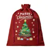 Bolsas de Arpillera Navideñas, Bolsas de Regalo para Fiestas Infantiles, Bolsas de Dulces de Lino con Cordón, Bolsas de Empaque de Regalo de Muñeco de Nieve Navideño