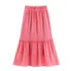 Comércio Exterior Transfronteiriço Roupas Femininas Verão Estilo Europeu e Americano Camisa de Manga Longa com Bordas Franzidas + Conjunto de Saia para Mulheres