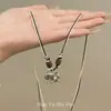Collar con Colgante de Elefante de Plata Estilo Étnico para Mujer, Popular en Xiaohongshu, Cadena Sencilla y Elegante para Suéter, Accesorio para Colgar en el Cuello para Sudaderas