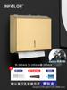 Caja de Papel de Cocina Extraíble de Acero Inoxidable 304, Dispensador de Pañuelos Montado en Pared Perforado Estilo Espejo, Portapañuelos Extraíble