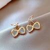 Pendientes de cereza con piedra de ojo de gato, dulces y exquisitos, con broche de plata s925, bonitos y modernos pendientes de viajero frecuente, nuevos y combinables.