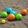 Juego de Gateball Bola Sólida de Madera de 7 cm Bola Redonda Grande Bloques de Construcción Juguete de Madera Pintado a Mano Adorno Artesanía