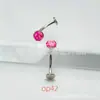 Pacote de Piercing de Umbigo de Titânio F136 com Borda Ondulada Aobao Corpo de Liga de Titânio G23 Joia de Piercing para Corpo Anel de Umbigo de Suspensão