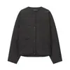 Chaqueta de Algodón Acolchada con Cuello Redondo y Lazo - Moda Europea y Americana Transfronteriza