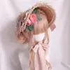 Sombrero de Paja Multicolor Plano Lolita Original Hecho a Mano Estilo Pastoral Magnífico Elegante Sombrero Bnt Francés