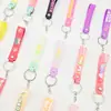 Nuevo llavero cuerda de goma blanda colgante de bolsa accesorios cuerda de cuero lindo llavero de pvc cuerda de goma blanda venta al por mayor
