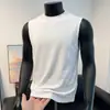 2026 Verão Masculino Fino Jovem Fresco Estilo Americano Seda Gelada Regata Sem Mangas Camiseta Basquete Esportes Camiseta de Baixo