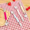 H992 Plato de Fruta de Acero Inoxidable de Doble Cabeza Cuchara para Bolas Cuchillo para Tallar Corrugado Cuchara para Sacar Bolas de Sandía Grabador de Fruta