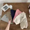 Nuevo conjunto de dos piezas estilo coreano para primavera y otoño, elegante y moderno, para hombres, mujeres y niños, con sudaderas de manga larga de color liso y pantalones
