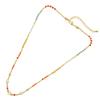 Colar de Pérolas Boêmio Feminino de Verão Moda de Nicho Transfronteiriça Corrente de Clavícula Versátil Colar Trançado de Miçangas de Arroz