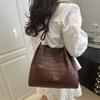 Bolso de Moda Casual con Patrón de Cocodrilo para Mujer 2025 Nuevo Bolso Bandolera de Primavera y Verano Bolso Tote Versátil Estilo Coreano Bolso de Axila de Nicho