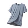 Camiseta de manga corta para hombre, nueva camiseta de verano holgada de seda helada de secado rápido, ropa de entrenamiento de baloncesto, camiseta deportiva informal de fitness.