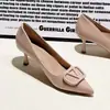Moda Casual Nueva Primavera/Verano 2026 Zapato Elegante Slip-On de Punta Cuadrada con Hebilla, Suela Suave para Comercio Exterior
