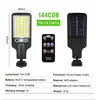 Luz Solar para Jardín Exterior con Control Remoto, Luz de Pared con Sensor de Movimiento Corporal, Iluminación Solar para Jardín Impermeable de Larga Duración