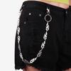 Artículo de moda moderno Hip Hop disco rayo llama decoración doble cadena casual punk jeans cadena de cintura
