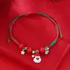 Pulsera tejida con cuentas de Navidad transfronteriza de Amazon, popular en Europa y América, Accesorio de mano con colgante de pentagrama de aleación de Navidad