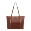 Bolso retro de gran capacidad para debajo del brazo, nuevo modelo 2026, textura de alta calidad, bolso de mano para ir al trabajo, E8