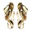 Pendientes geométricos de metal y hierro de moda europea y americana para mujer, pendientes de lentejuelas de metal irregulares, pendientes para el cabello