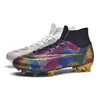Novos sapatos de futebol transfronteiriços para adultos masculinos, de cano alto, com travas para gramado artificial, travas longas para estudantes e crianças, sapatos de treino para homens, atacado