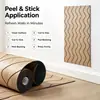 Pegatinas de pared decorativas con imitación de madera autoadhesivas, pegatinas de pared con rejilla de ranura ultra 3D, decoración de pared impermeable, pegatinas de pared para fondo de TV