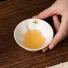 Taza de Cerámica Maestra Pintada a Mano Zorro de Nueve Colas Yiyan Forma Creativa de Calabaza Taza de Té Ligera Lujosa Juego de Té Gongfu Taza de Té