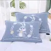 Toalla de Almohada Grande Algodón Par Tres Capas Gasa Adulto Cabeza de Almohada Pañuelo de Cabeza Remate Absorbente de Sudor Parejas Estilo Europeo Toalla de Almohada