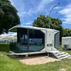 Quarto de B&B Cápsula Espacial Certificado CE à Prova de Frio e Isolado Estrutura de Liga de Alumínio Quarto Cápsula Móvel Casa Integrada para Exterior