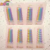 Velas con Rosca Xincaixing, Colores Arcoíris, 6 Velas con Rosca Serigrafiadas Empacadas en Blíster, Blanco Dorado y Plateado, 3 Colores, Cualquier Selección