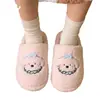 Pantuflas de algodón para mujer, nueva colección otoño/invierno 2026, pantuflas de interior y para casa, cálidas y afelpadas, diseño lindo de bordado de perrito, también disponibles para hombre