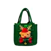 Bolsa de Fieltro Navideña Estilo Tiktok Transfronteriza, Bolso de Mano de Fieltro Creativo para Regalo de Nochebuena para Niños