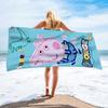Toalla de playa de terciopelo de una sola cara de comercio exterior, toalla de playa de microfibra, toalla con figura de unicornio y arcoíris, toalla de baño, toalla de playa de verano