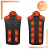 Chaleco Calentador Inteligente de Doble Control de Invierno Transfronterizo Más Vendido Chaleco Calentador Eléctrico USB Calefacción de Quince Zonas Fabricante