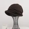 Sombrero de Pescador Plegado Estilo Coreano de Alta Calidad para Mujer, Moda Primavera y Otoño Versátil Protección Solar Sombrero Postparto, Sombrero Holgado, Sombrero Retorcido, Hace que la Cara Parezca Más Pequeña