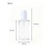 Frasco Dispenser com Conta-gotas Cilíndrico de Parede Grossa em PETG 30/60/80/100/120ml Frasco Conta-gotas para Óleo Essencial