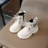 Botas Martin para Niñas Primavera y Otoño Botas Individuales 2025 Nuevo Negro Estilo Británico Botines Zapatos de Bebé Botas de Moda para Niños