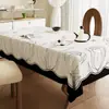 Toalha de Mesa Retangular Estilo Francês Retrô, Lavável, Impermeável, à Prova de Óleo, Resistente ao Calor, Luxo Leve, Toque de Alta Qualidade, Capa Protetora de Mesa